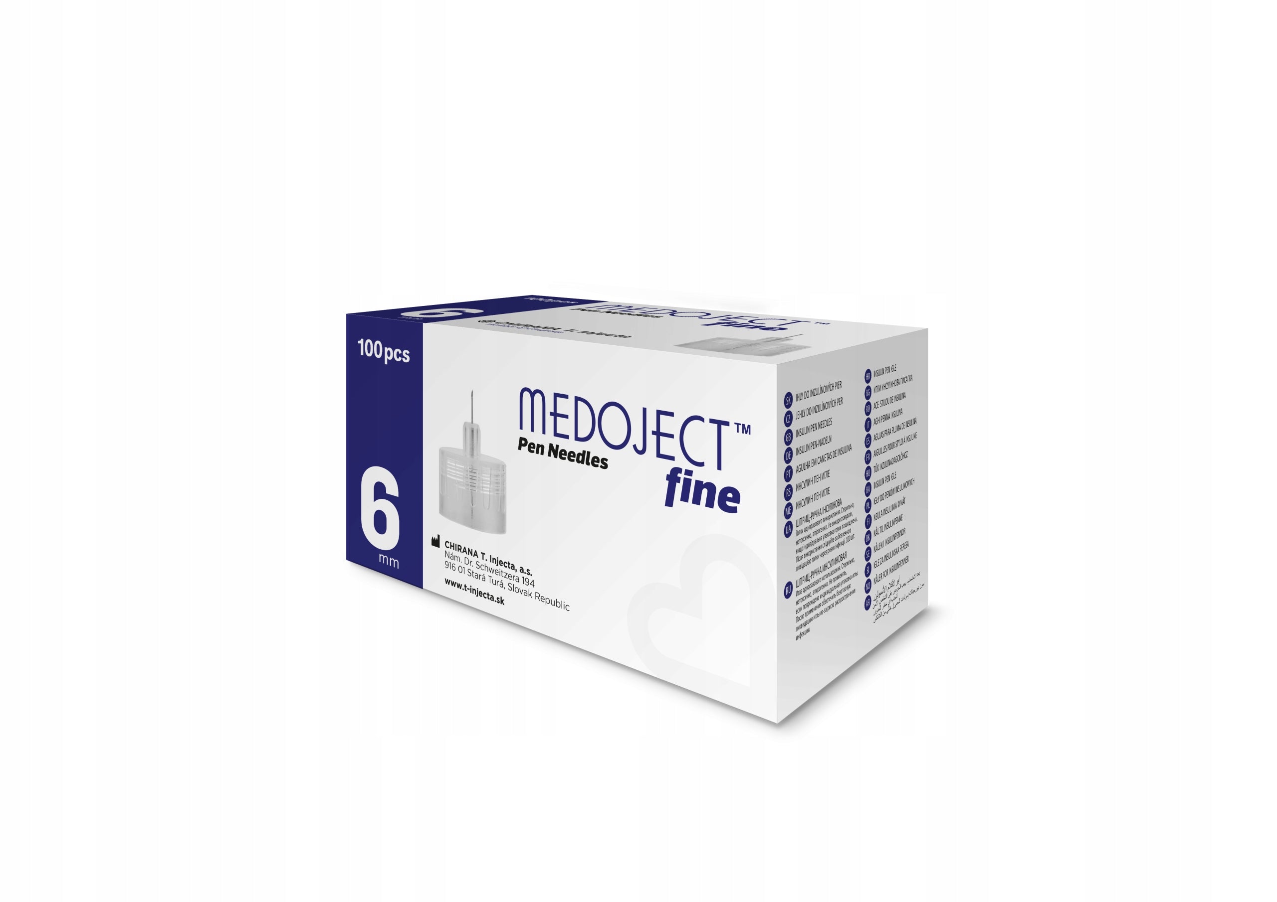 Needles for pen Chirana Medoject 100 pieces G31 (0,25mm) x 6mm EAN (GTIN) 8586015044632