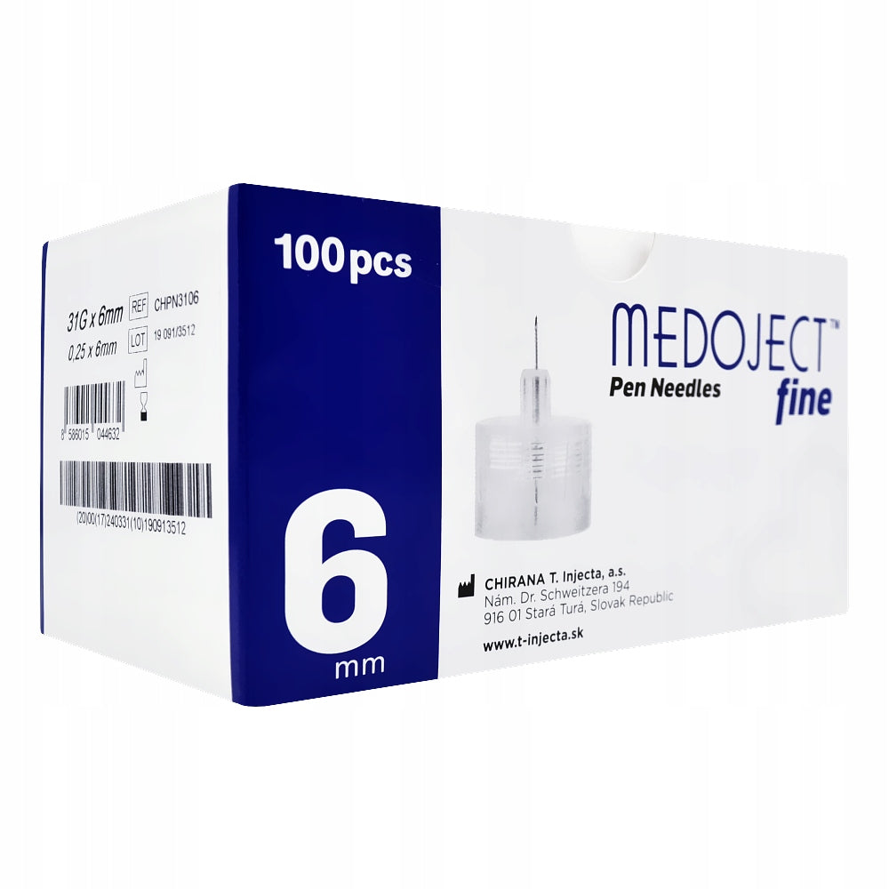 Needles for pen Chirana Medoject 100 pieces G31 (0,25mm) x 6mm
