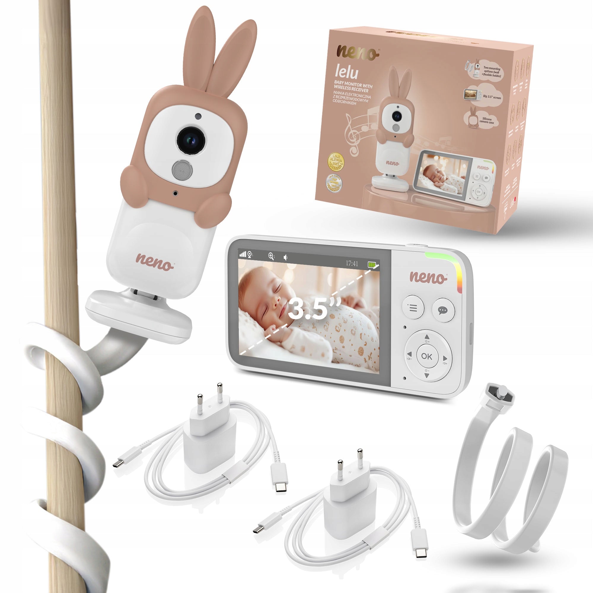 Neno Lelu baby monitor with wireless receiver