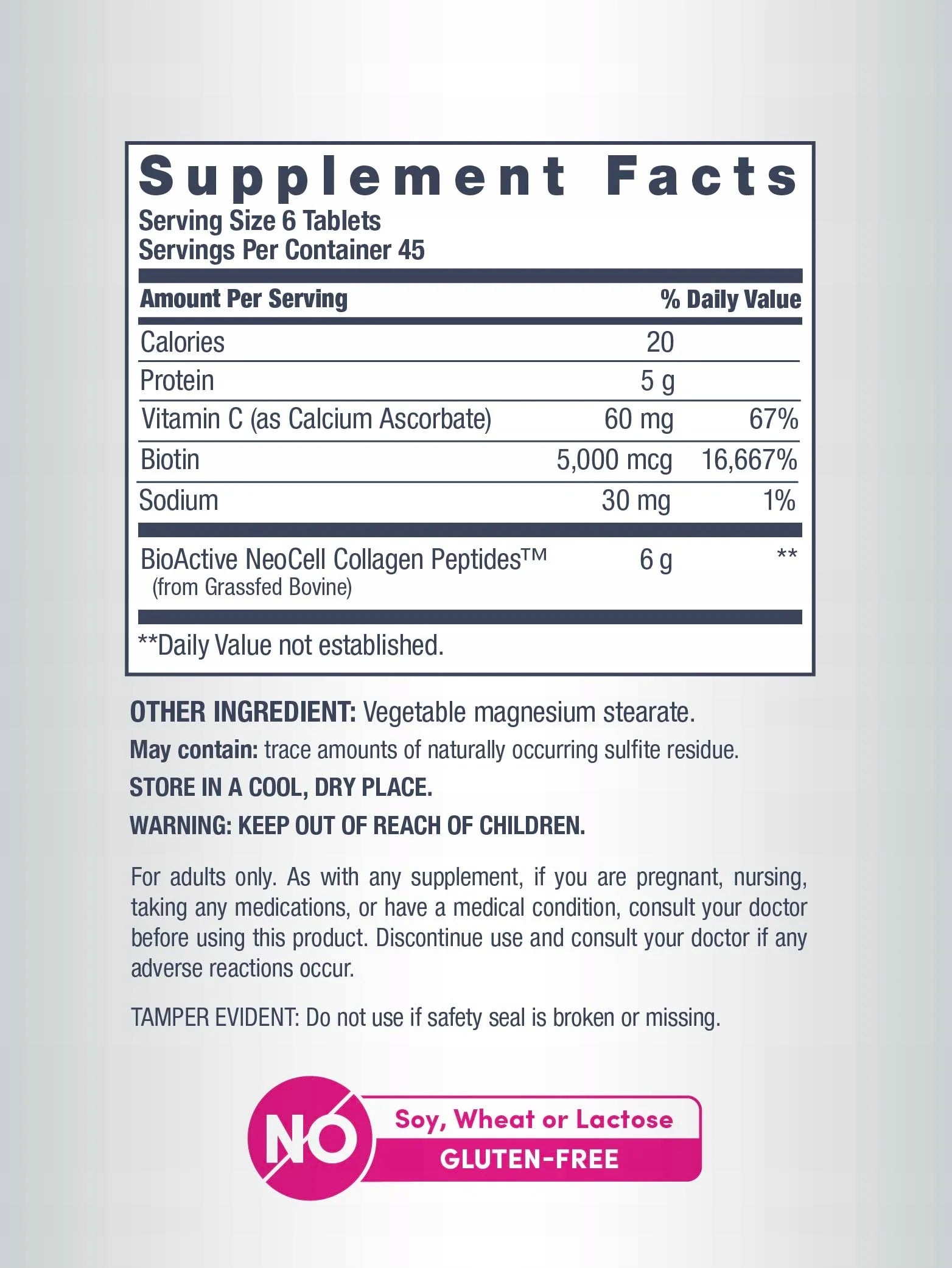 NeoCell - Grassfed Collagen Peptides | collagen + vitamin C + biotin | 270 tab Expiration date at least 1 year from the date of purchase