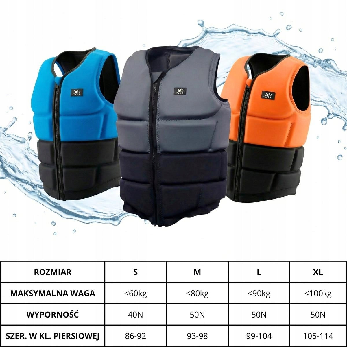 Neoprene Safety Vest Life Vest for KAYAK BOAT SUP KITE XQMAX r.XL Type lifeguard