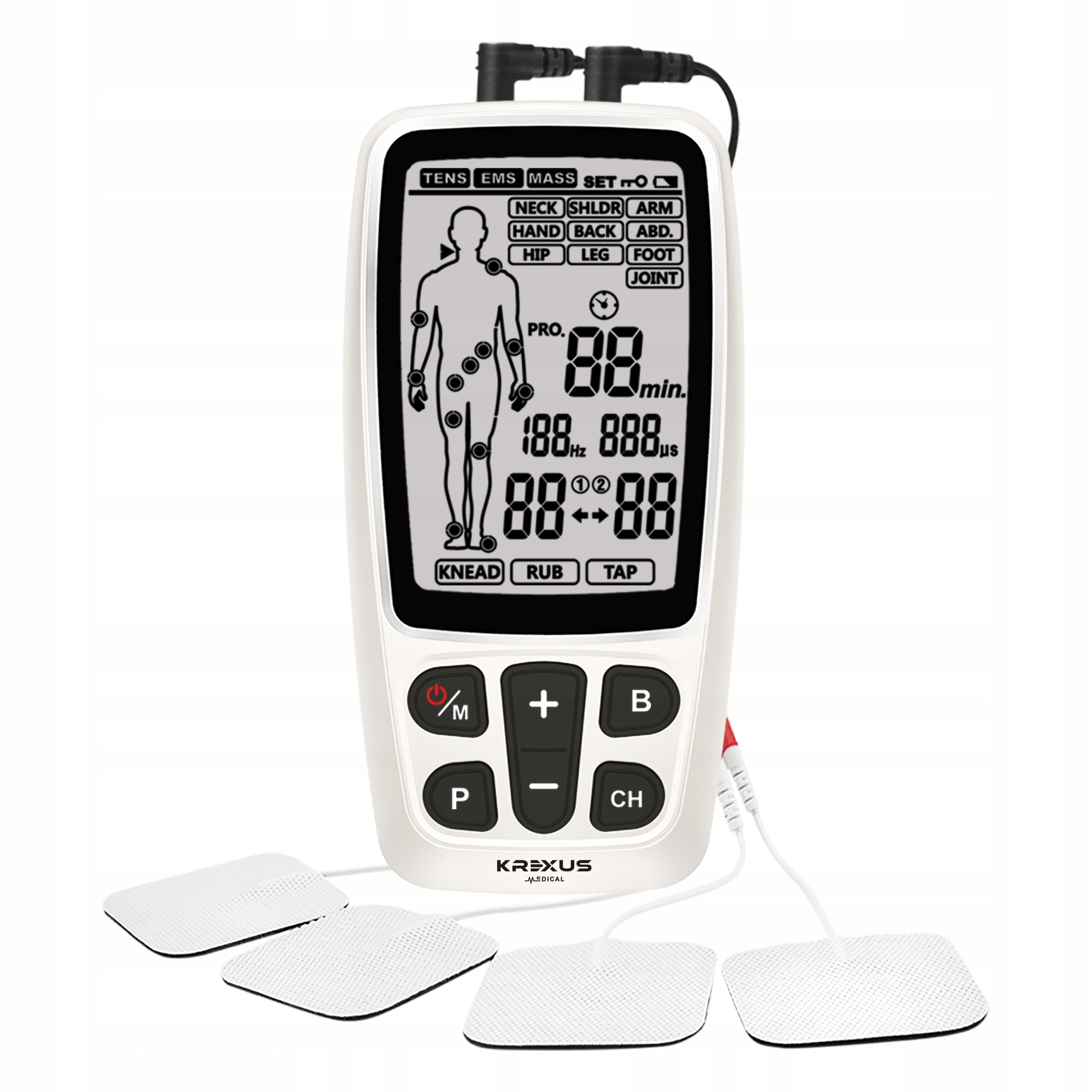 Nerve Muscle Electrostimulator TENS EMS Massage Krexus EX9178 Medical