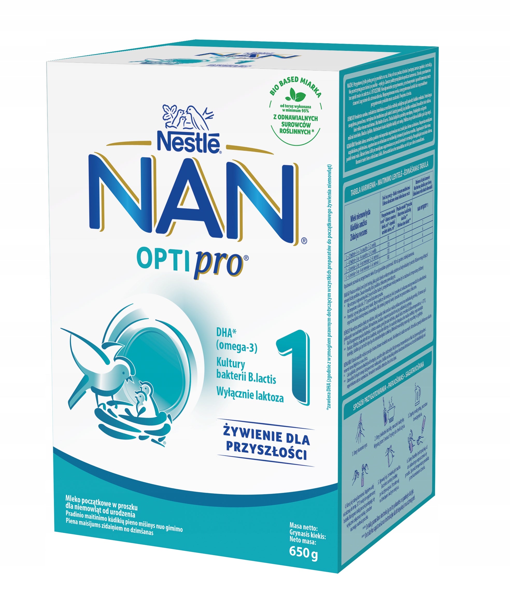 Nestle NAN OPTIPRO 1 Initial milk for infants 0 - 6 months 6x 650 g Brand NAN