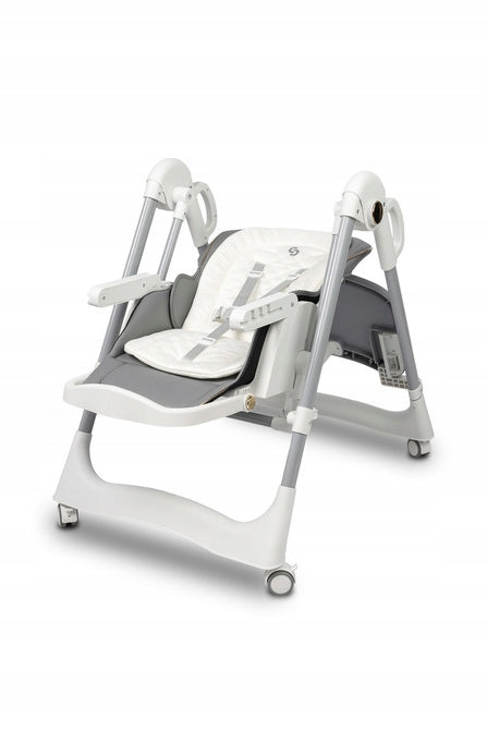 Nesto Grey Highchair Color shades of gray and silver