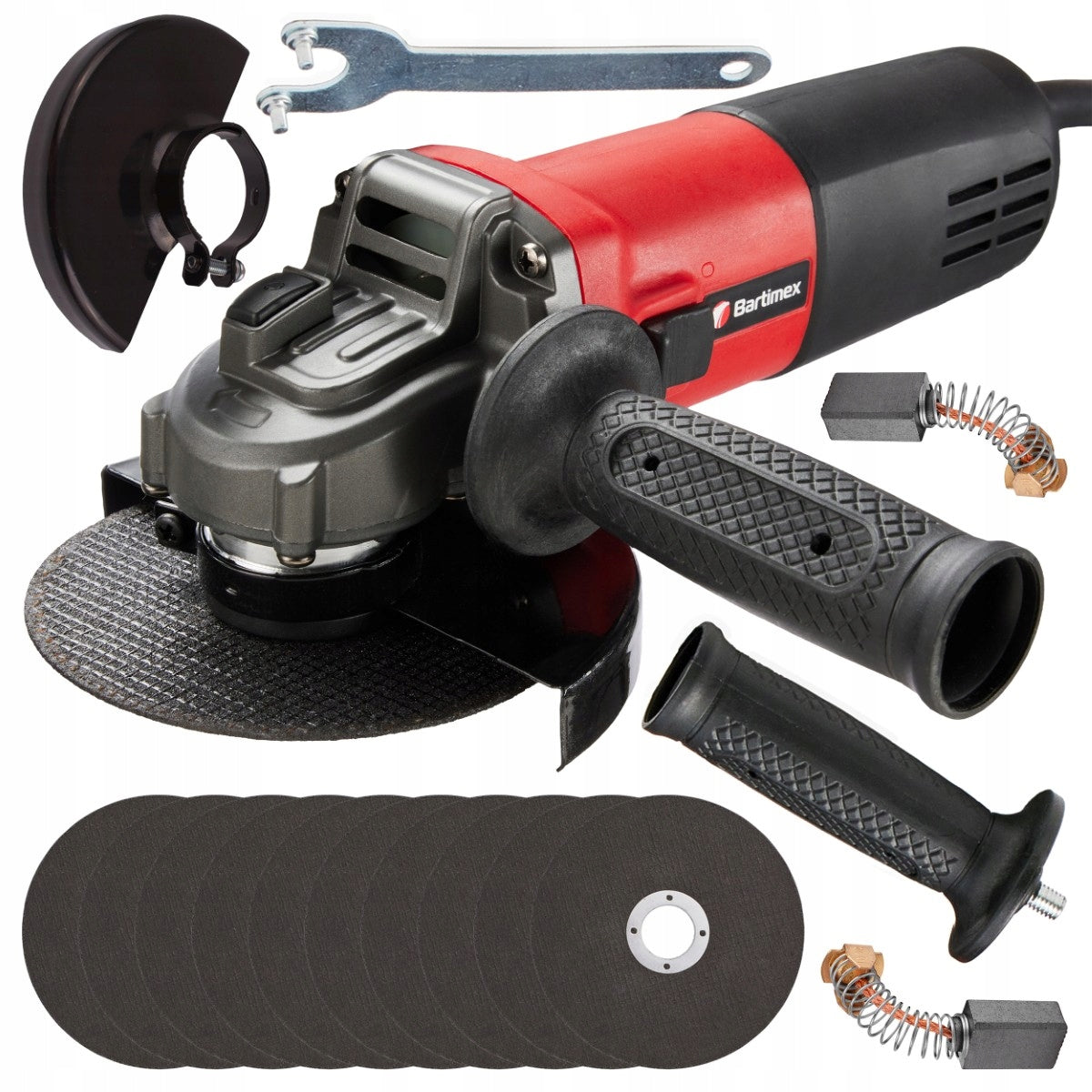 Network Angle Grinder 230V Suitcase Set of 10 Discs Rubber Angle