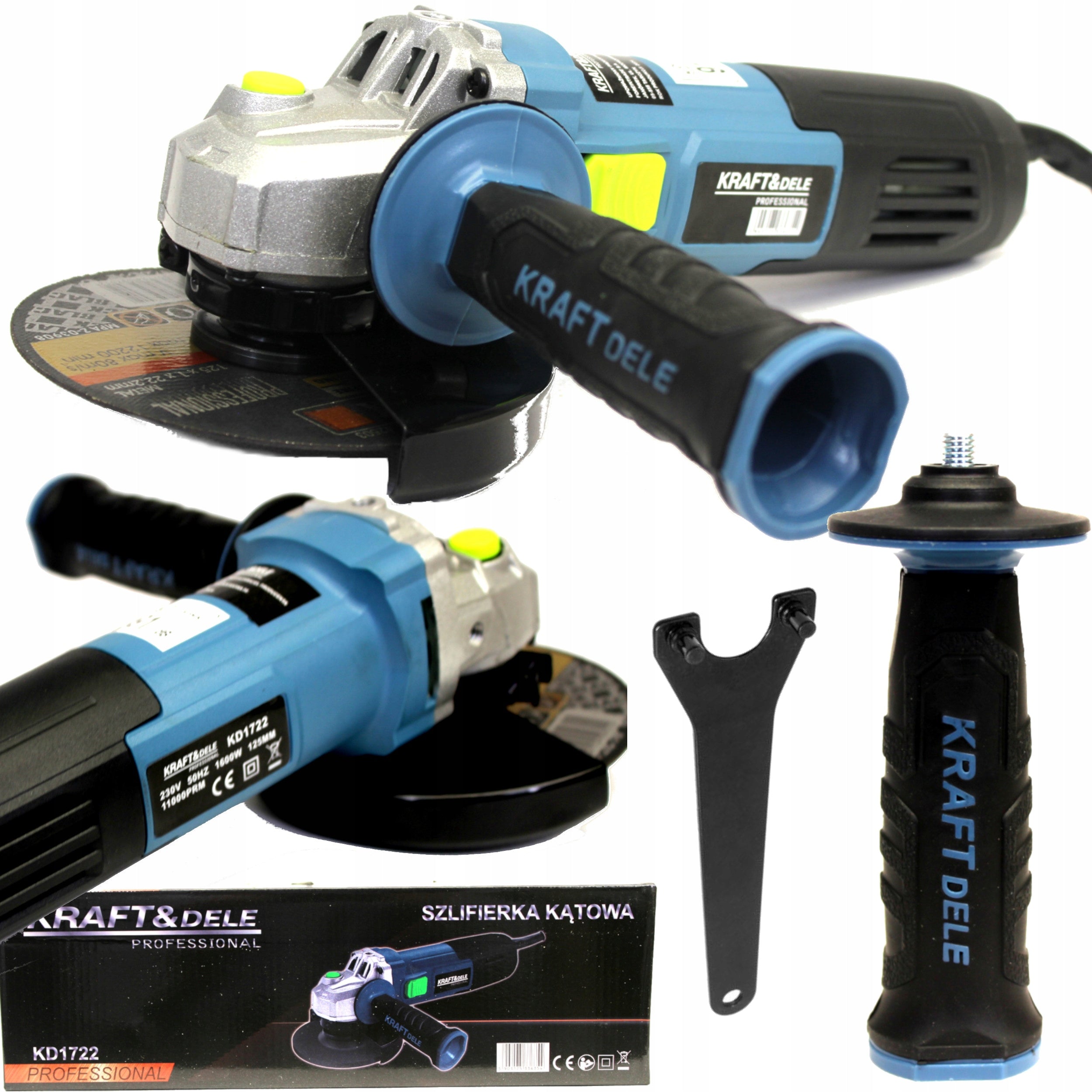 Network angle grinder Kraft&Dele 1600 W 230 V