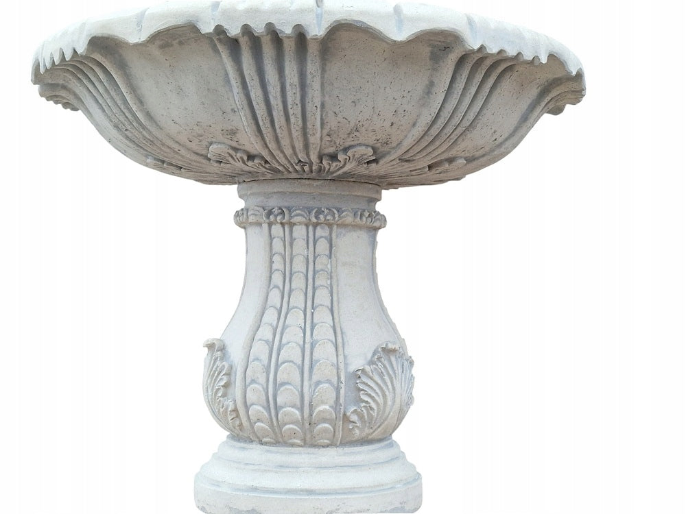 Nevada Garden Fountain Pool with Bottom 170cm. White Concrete Conglomerate Ag-Bet Type fountain (pump)