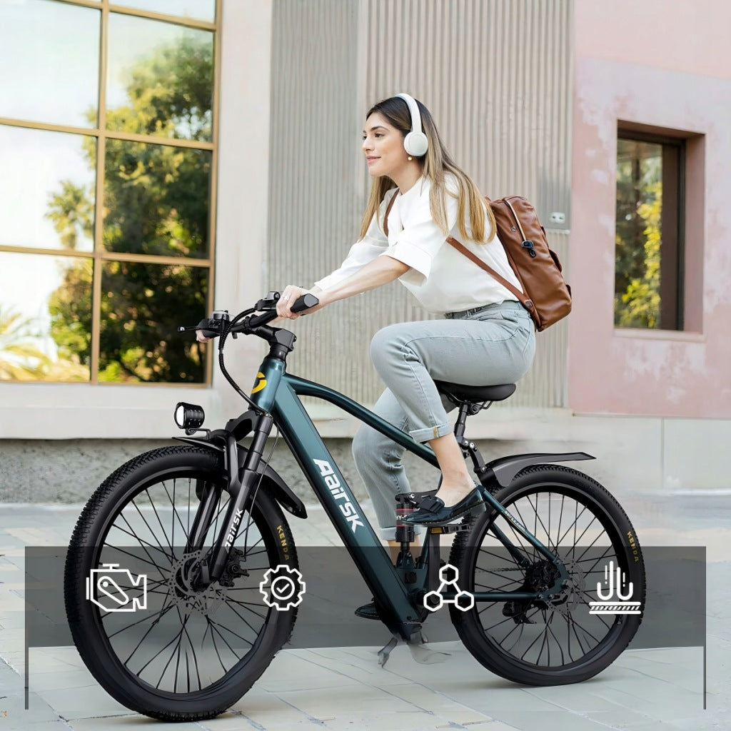 New Aairsk GT900 26" 250W 36V 13Ah 70km 21-Speed SHIMANO E-Bike Foldability partially assembled, calibrated