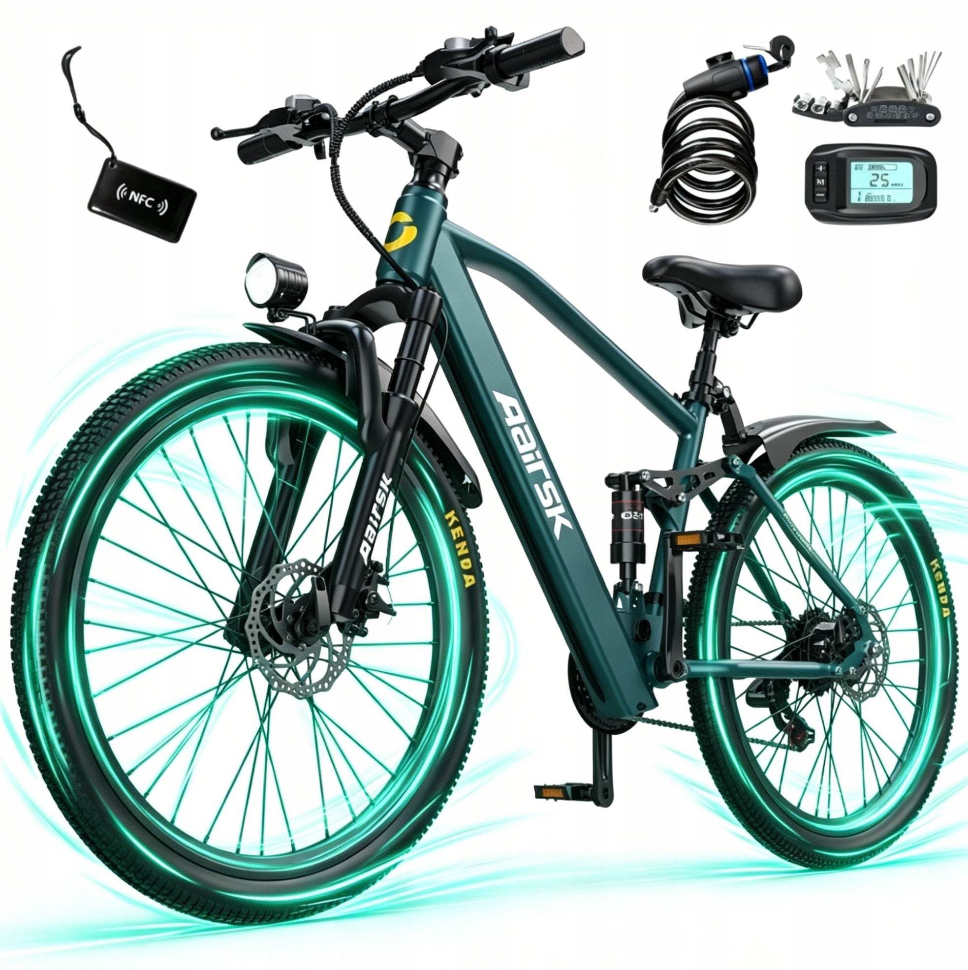 New Aairsk GT900 26" 250W 36V 13Ah 70km 21-Speed SHIMANO E-Bike