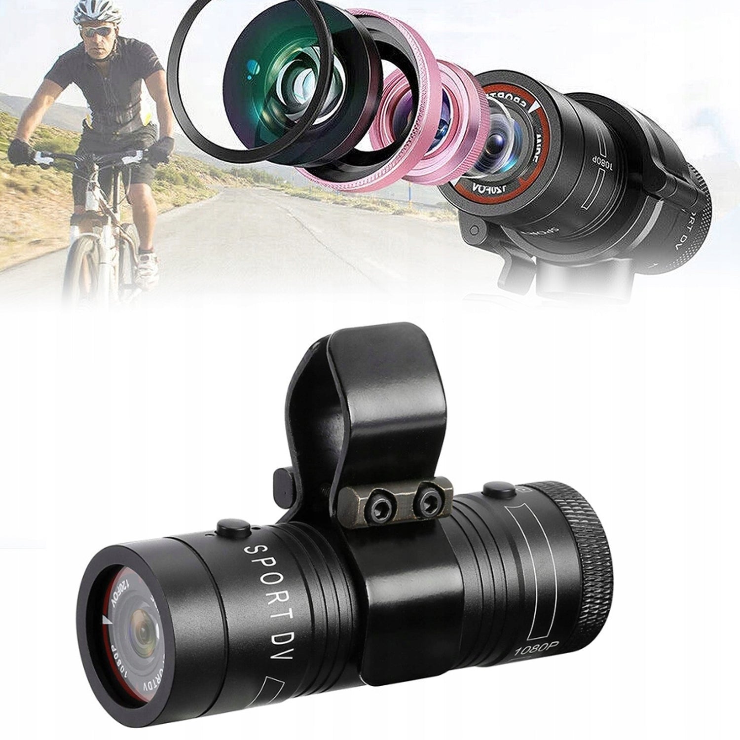 New Motorcycle Helmet Camera - Waterproof, HD ,1080P for Sports Manufacturer code LHUJKYGFT5