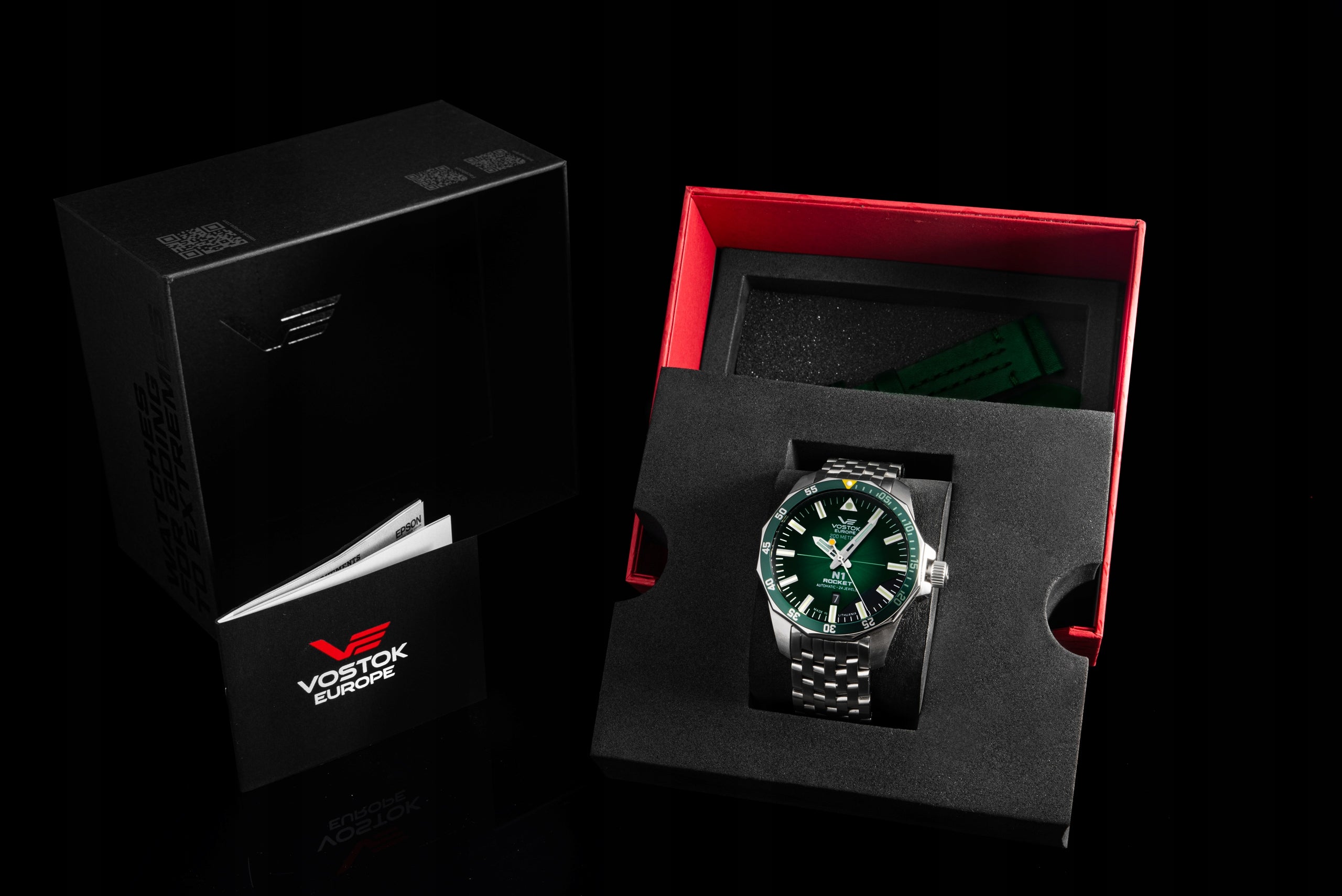 New Original Men's Watch Vostok Europe NH34-225A712 Rocket N1 GMT Packaging status original