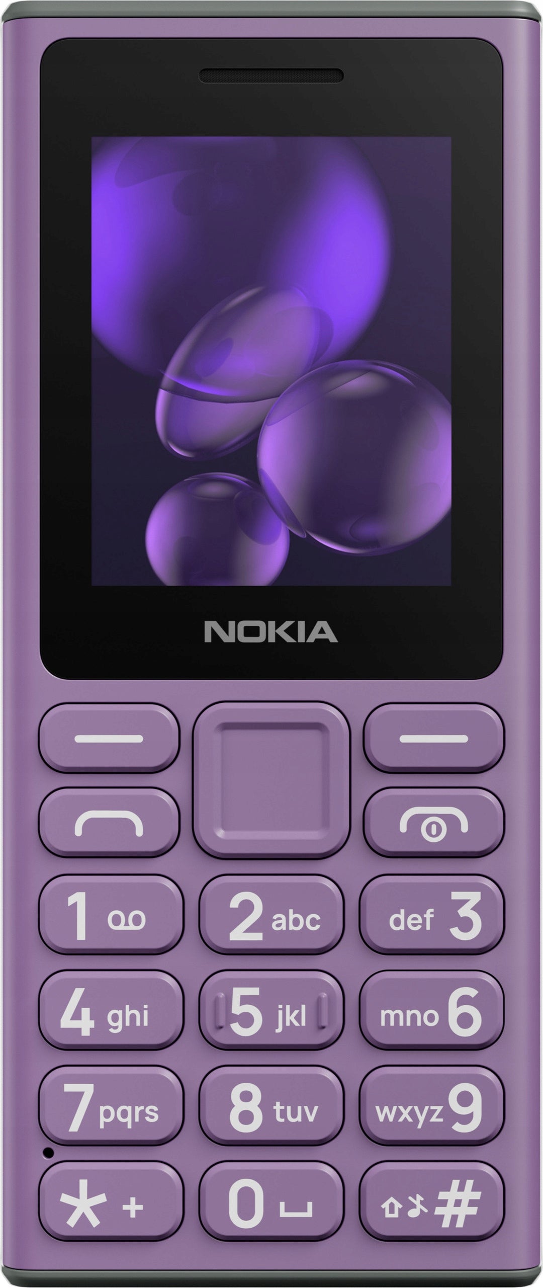 New Phone Nokia 105 (2024) Dual SIM Flashlight Game Radio Purple Charger included no