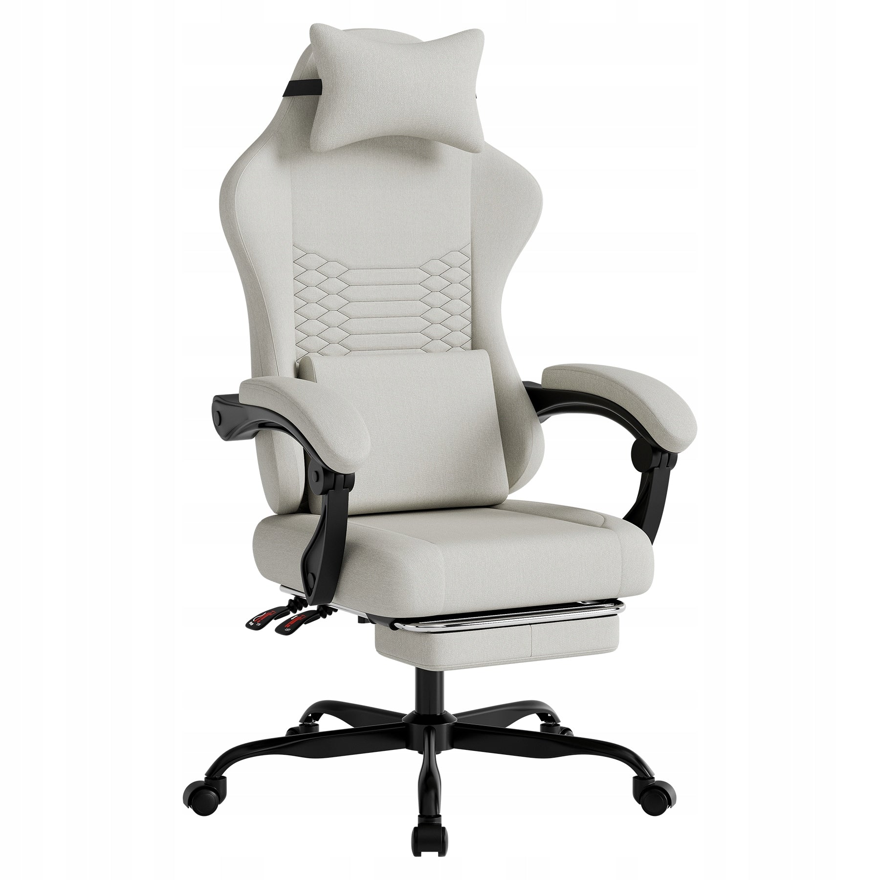 New Style Gaming Chair Material Office Massage With Footrest White