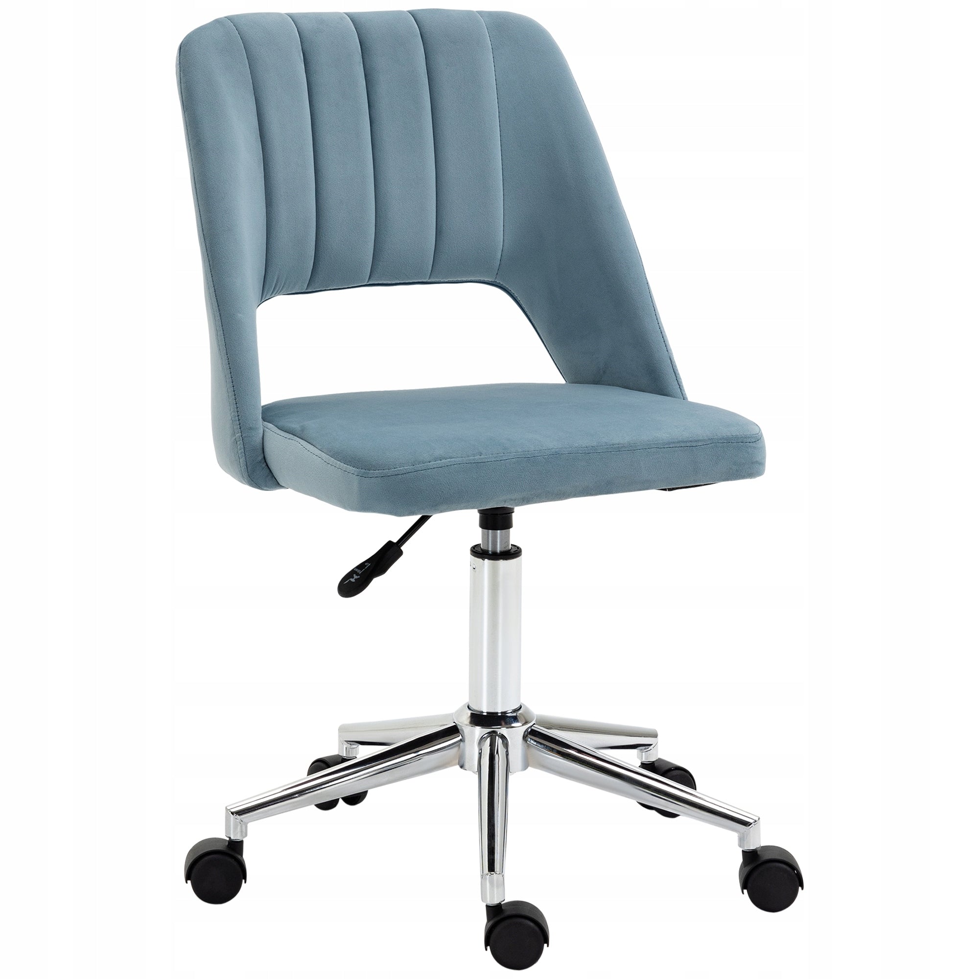 New Style Swivel Office Chair, Blue Velvet