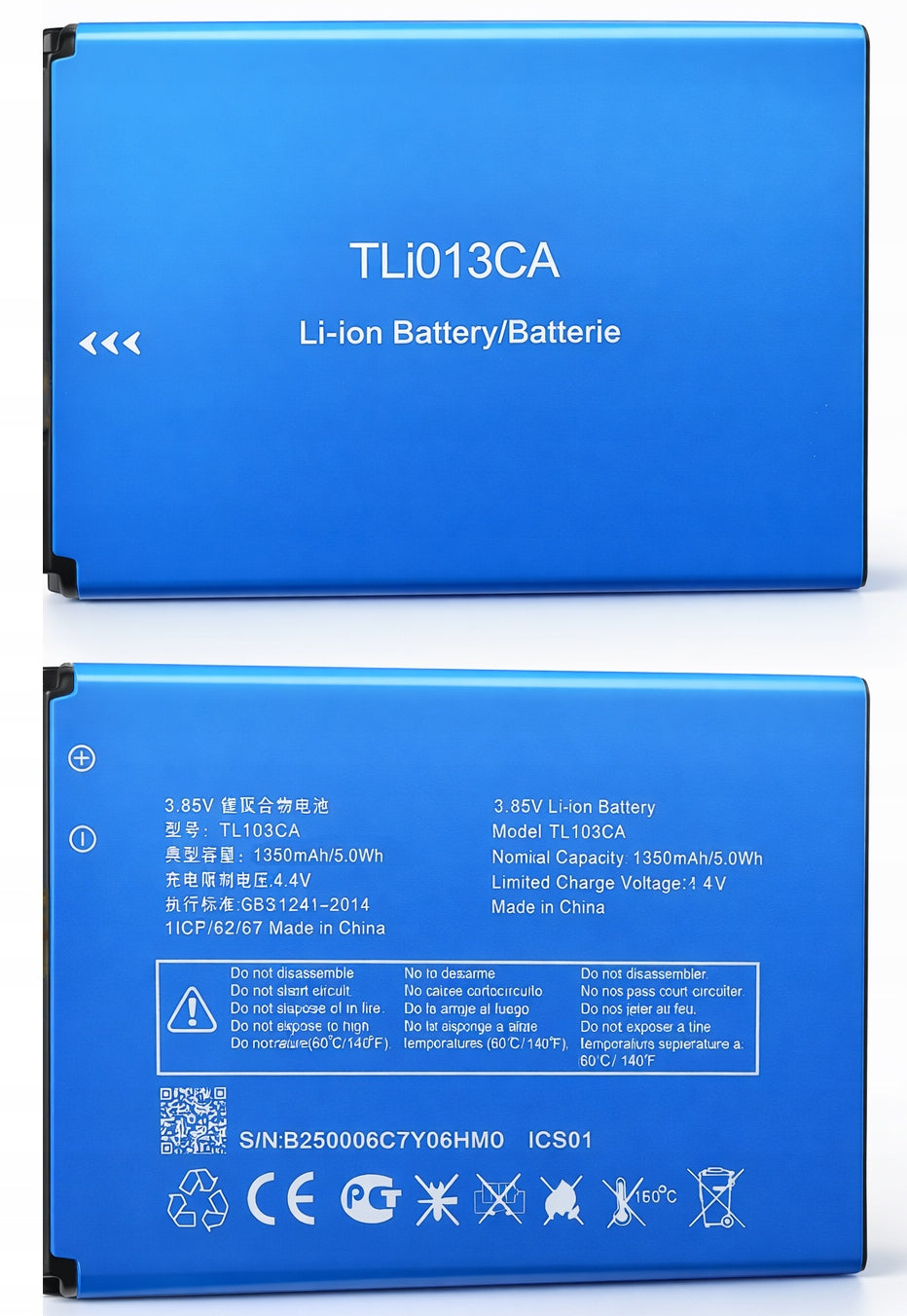 New TLi013CA 1350 mAh Battery for Alcatel SMART FLIP 4052R, 4052C, 4052W