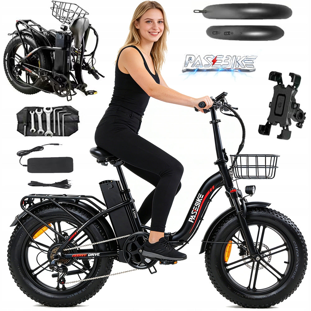 New Upgrade Electric vehicle PASEBIKE P20 PRO 20“ 1000W 48V 50KM/H 120HP