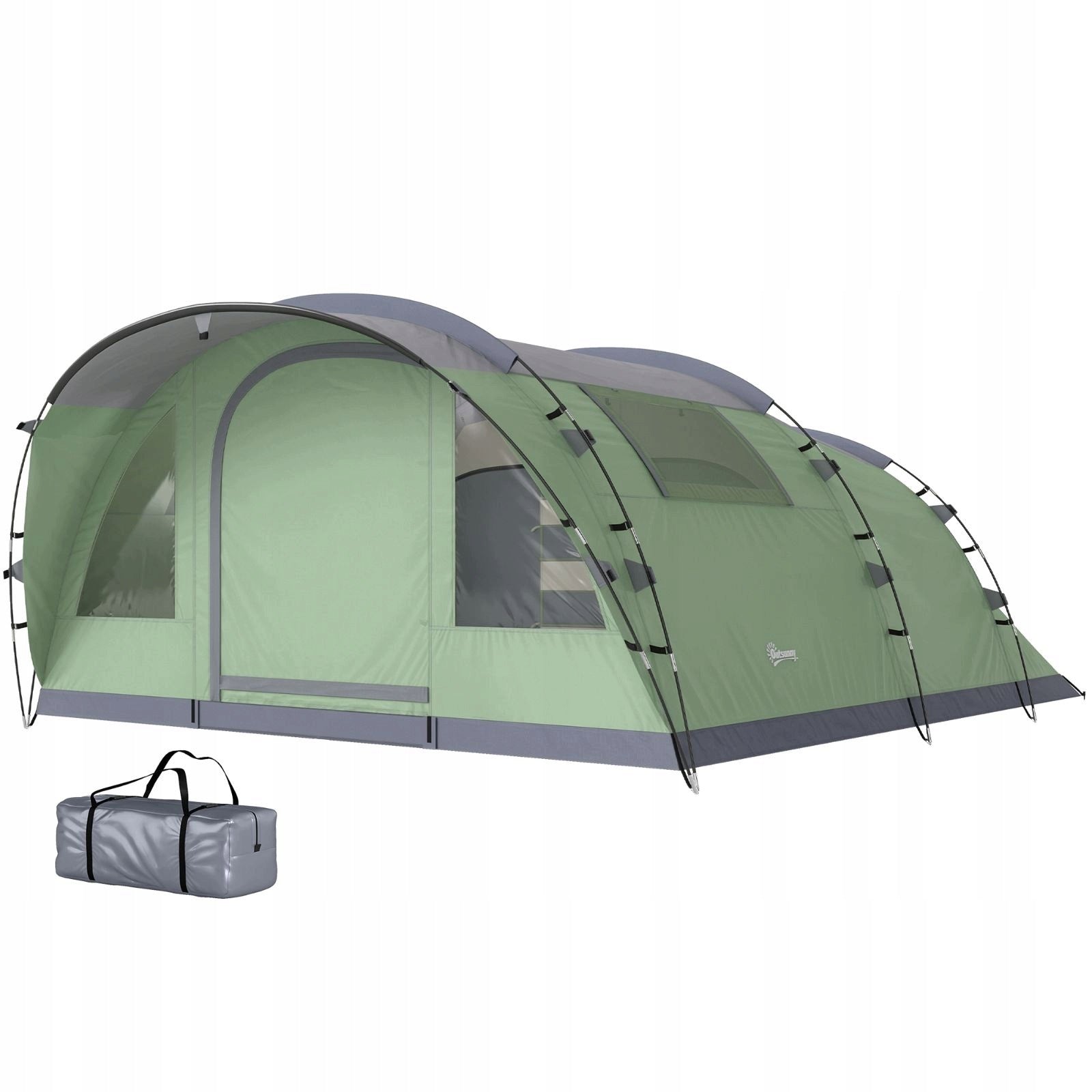New style 4-person tunnel tent with 2 bedrooms 196 cm