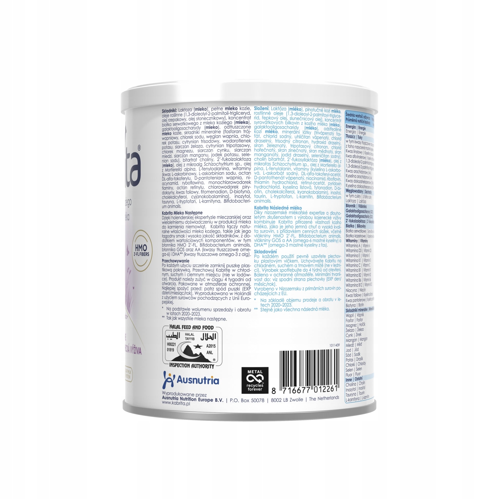 Next 2 with HMO based on goat's milk, 6-12m, 400 g Kabrita 2 Packaging status original