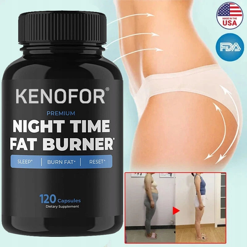 Night Time Fat Burner capsules support weight loss and suppress appetite... Packaging status original