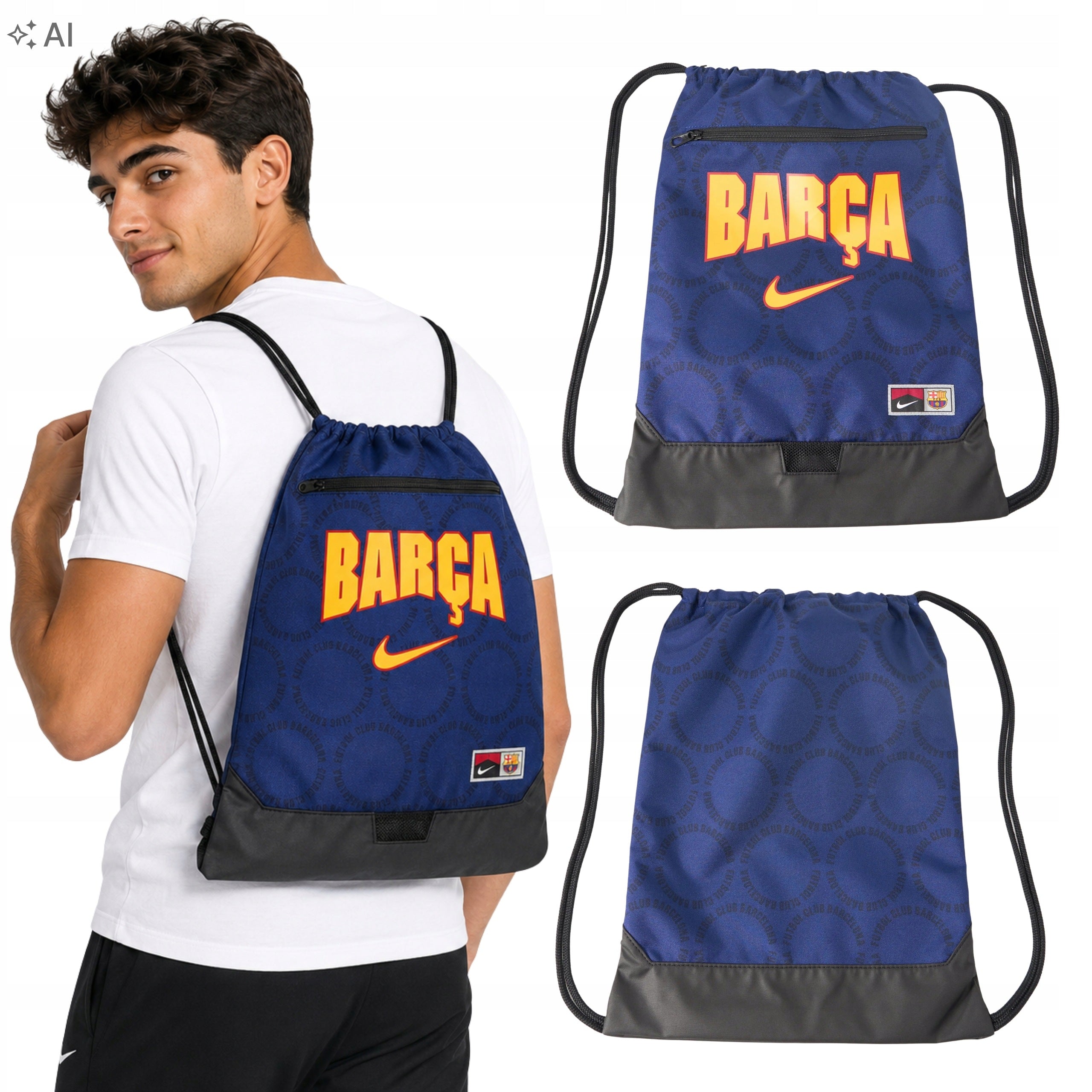 Nike FC Barcelona Academy Gym Bag Gymnastics Bag for School Wf