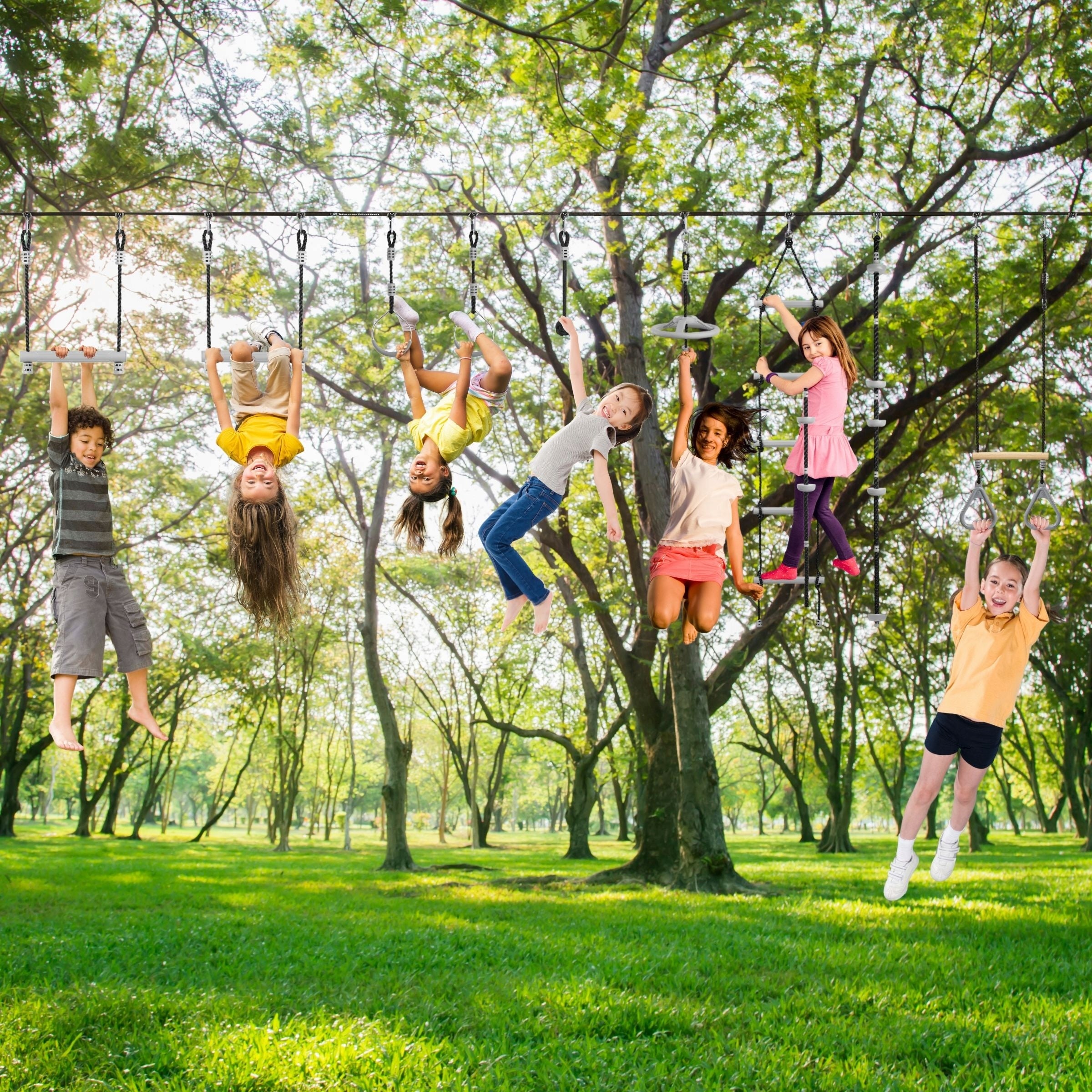Ninja Obstacle Course for Kids - HyperMotion slackline set - 9 obstacles Packaging status original