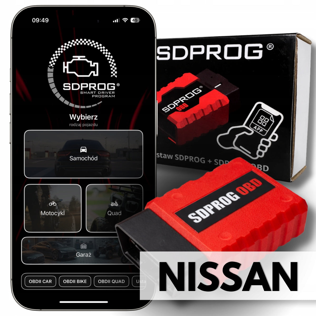 Nissan Diagnostic Tester Interface obd2 SDPROG DPF + Android iOS program