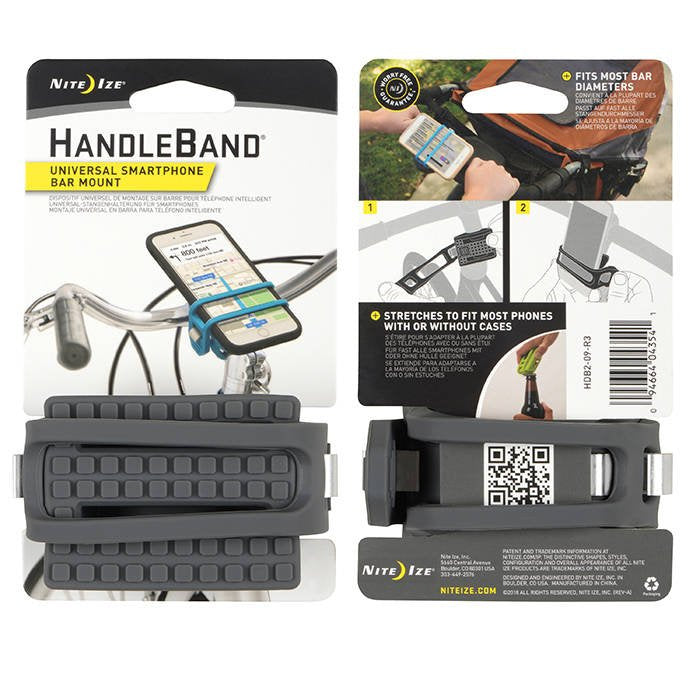 Nite Ize HandleBand Bike Holder for Smartphone on Handlebar Grey