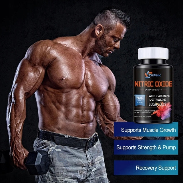 Nitric oxide and circulatory enhancer, L-arginine, L-citrulline, Extra Strength Expiration date at least 1 year from the date of purchase