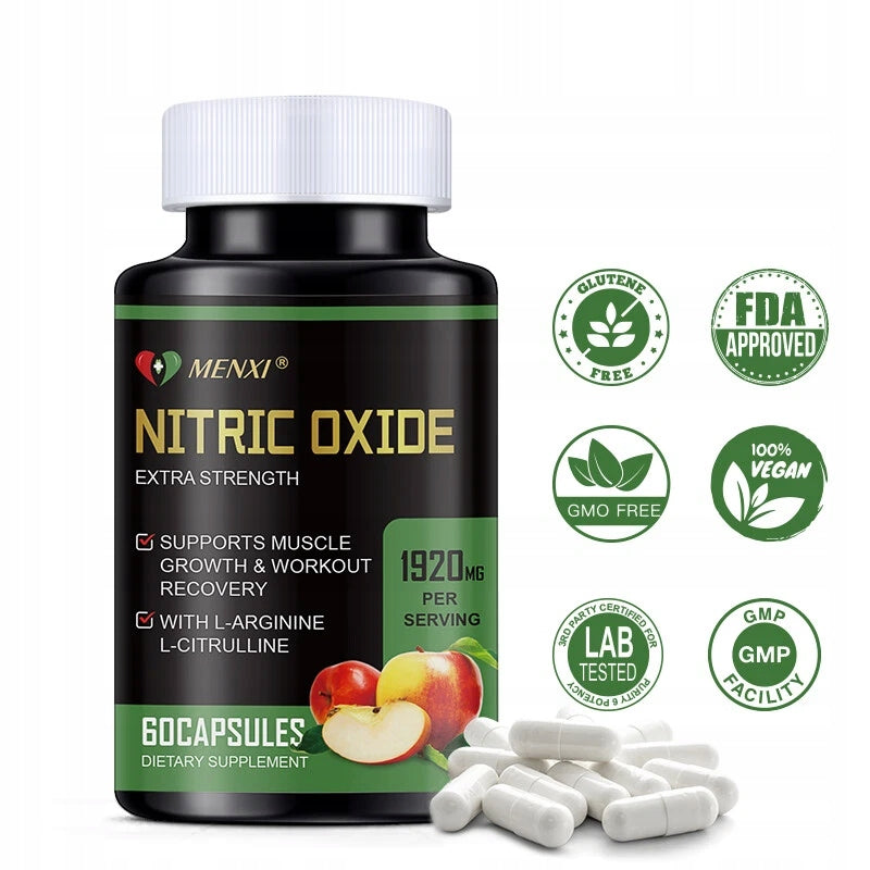 Nitric oxide booster L-arginine, L-citrulline 1920 mg Supplement support