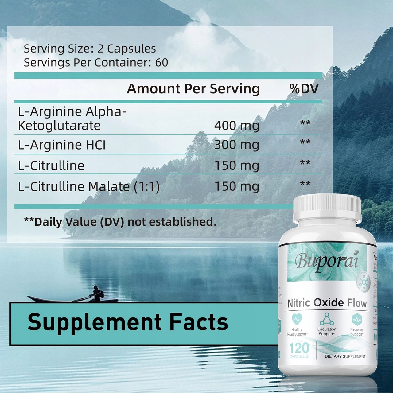 Nitrogen oxide flow – improves blood circulation, energy and endurance, health Expiration date at least 1 year from the date of purchase
