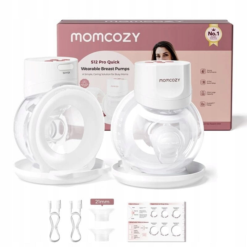 No name Momcozy S12 Pro Quick White Double Pack | Shell Breast Pump | Bezpr