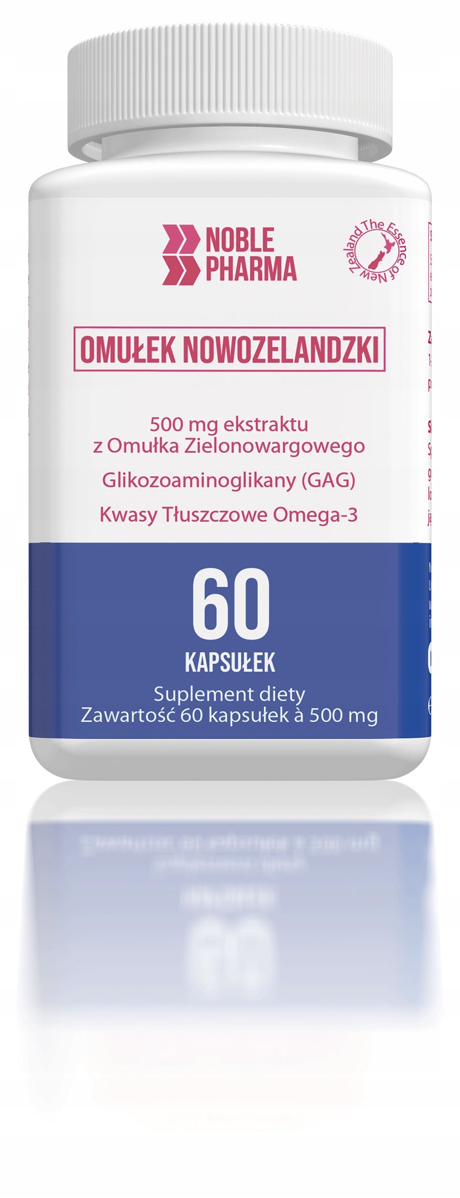 NoblePharma New Zealand Mussel, dietary supplement, 60 capsules