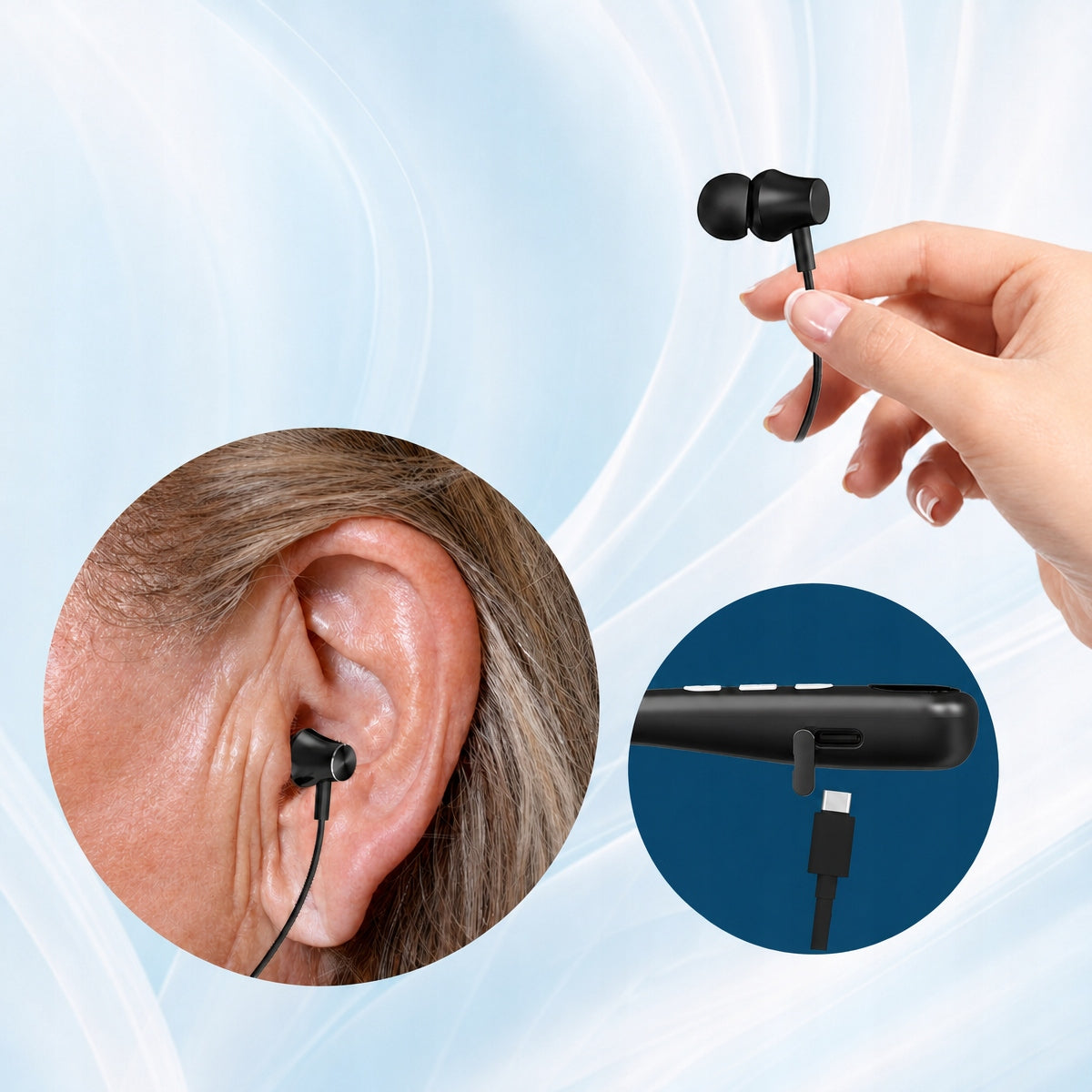 Noise Cancelling Hearing Aid for Neck | Light-Moderate Hearing Loss Manufacturer of a medical device 6900354638789