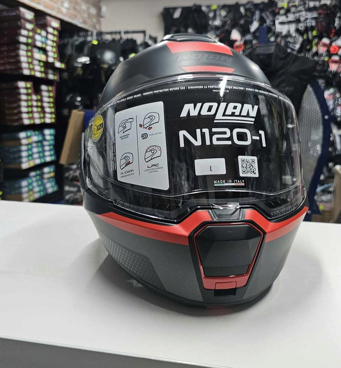 Nolan N120-1 full-face helmet black/red matte M EAN (GTIN) 8054945031997