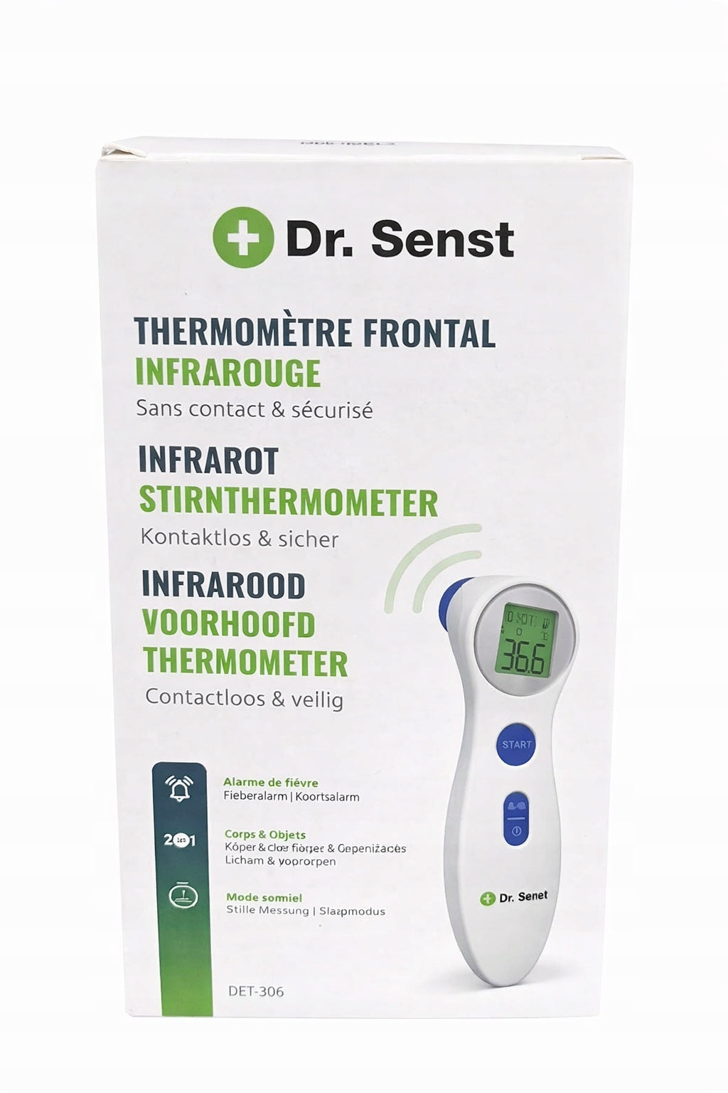 Non-Contact Thermometer DET-306 Infrared Forehead Temperature Measurement Packaging status original