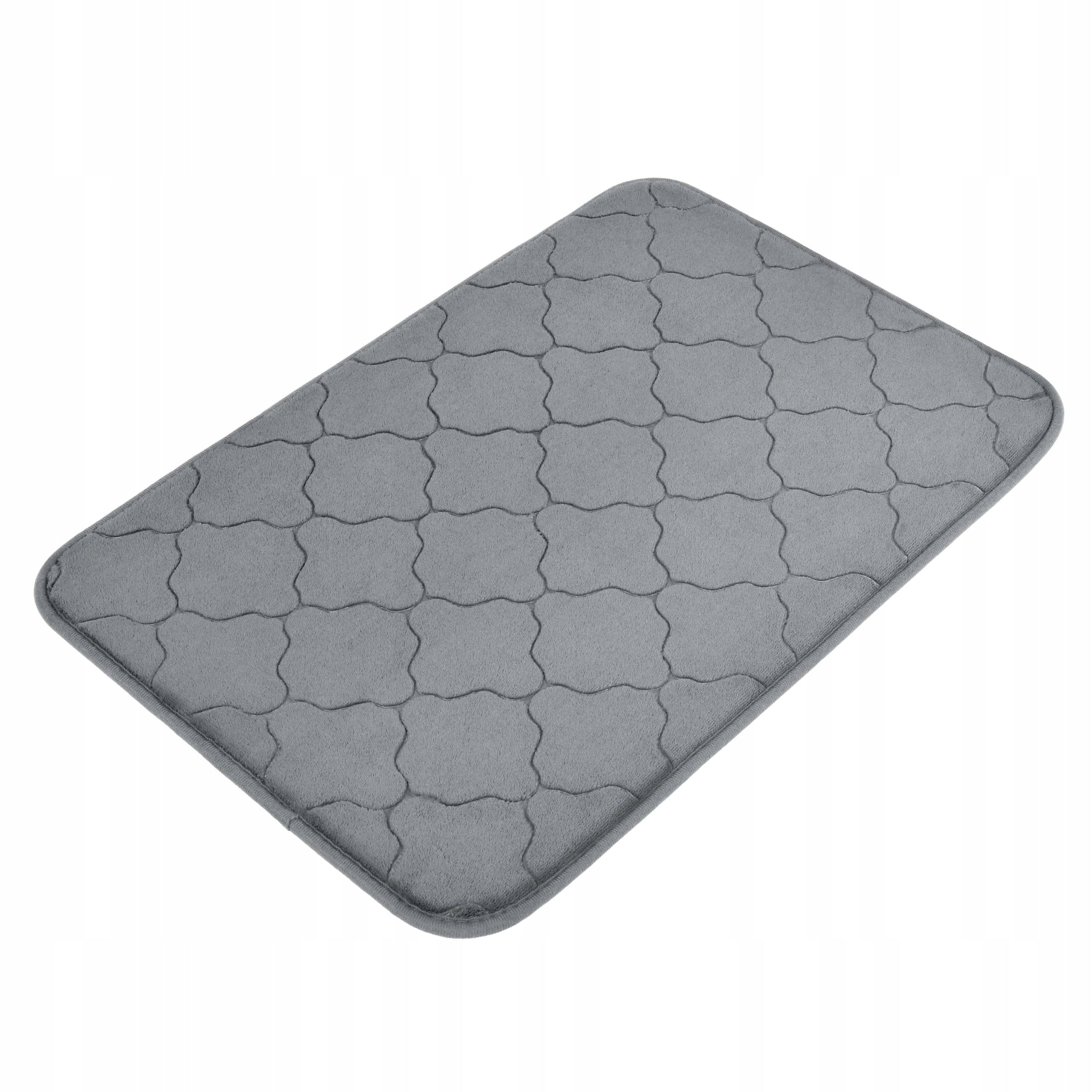 Non-slip bathroom rug with foam soft 40x60 cm grey solid Packaging status original