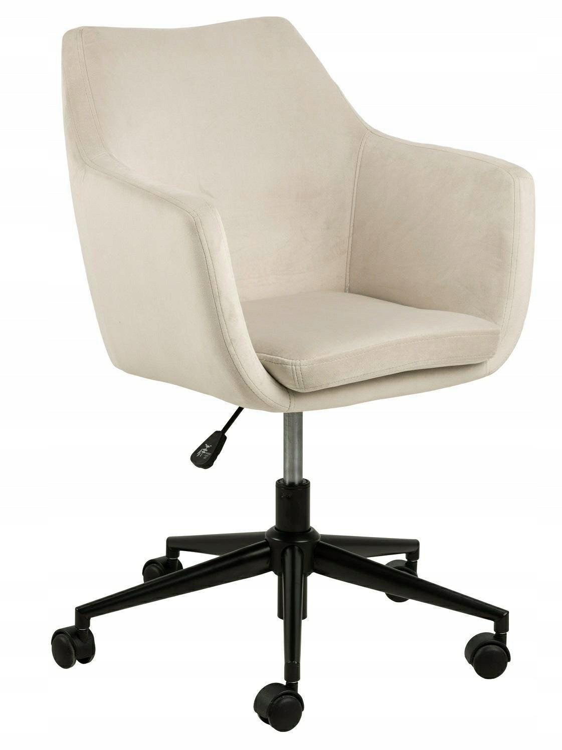 Nora swivel chair beige velvet
