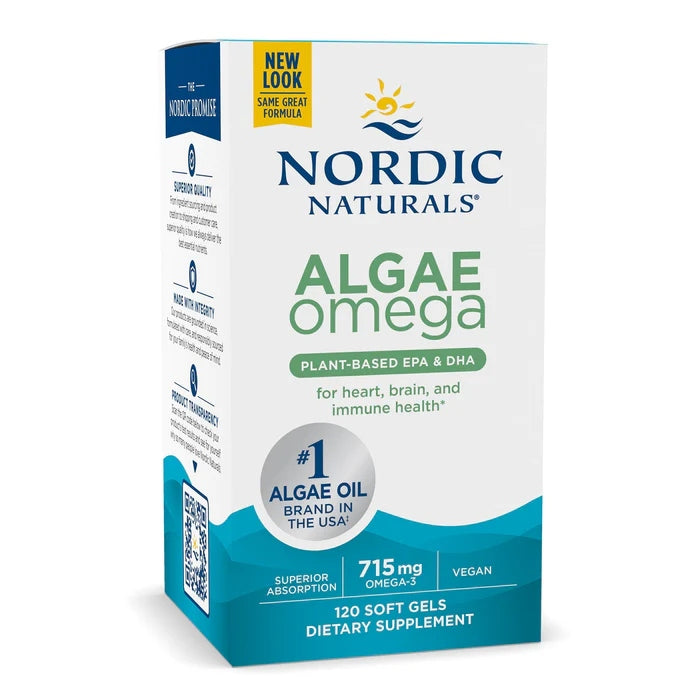 Nordic Naturals Algae Omega 715 mg 120 kaps EPA DHA TOTOX HEART BRAIN