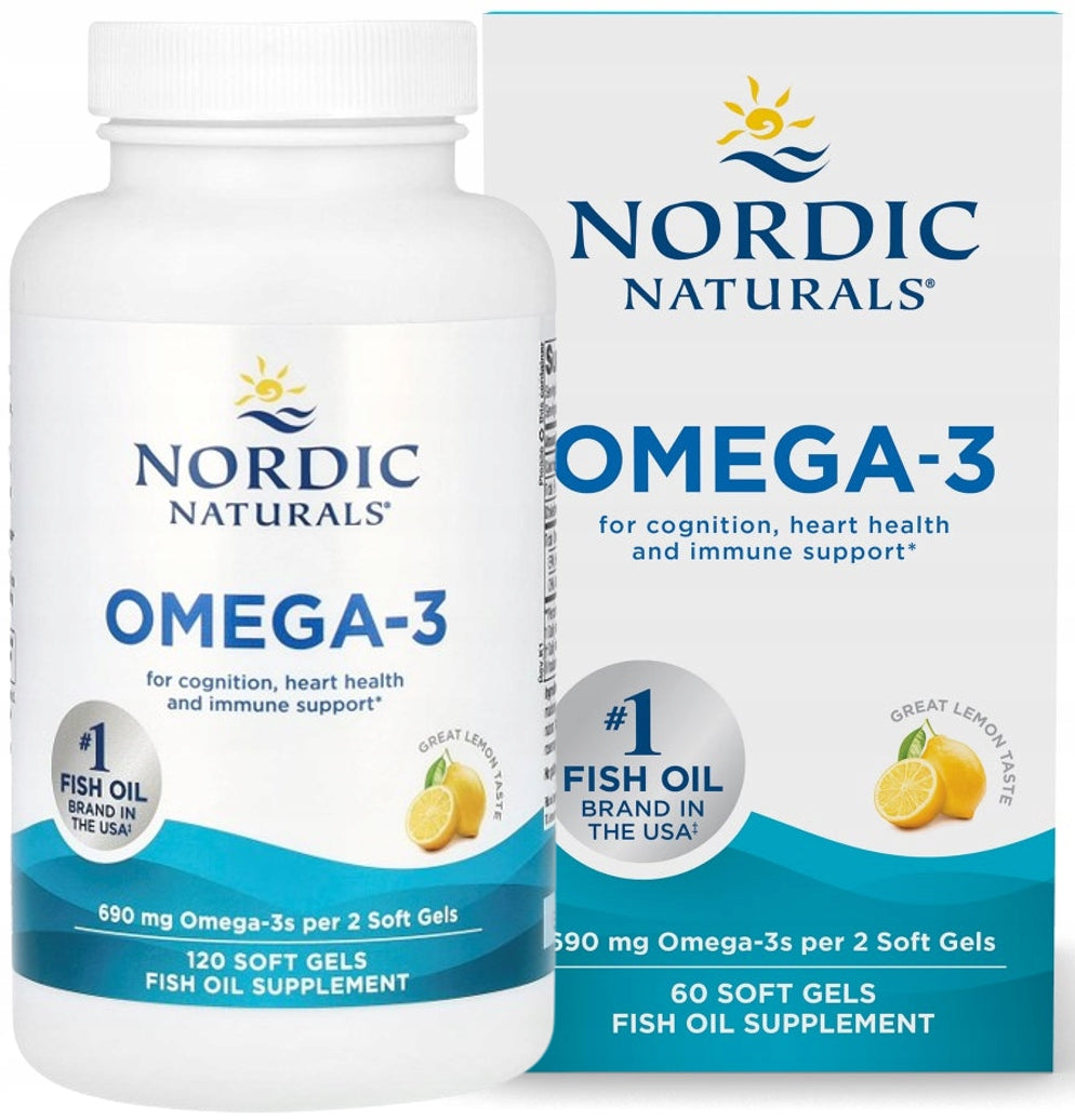 Nordic Naturals - Omega-3 fatty acids | flavour: lemon| 690 mg | 120 kaps