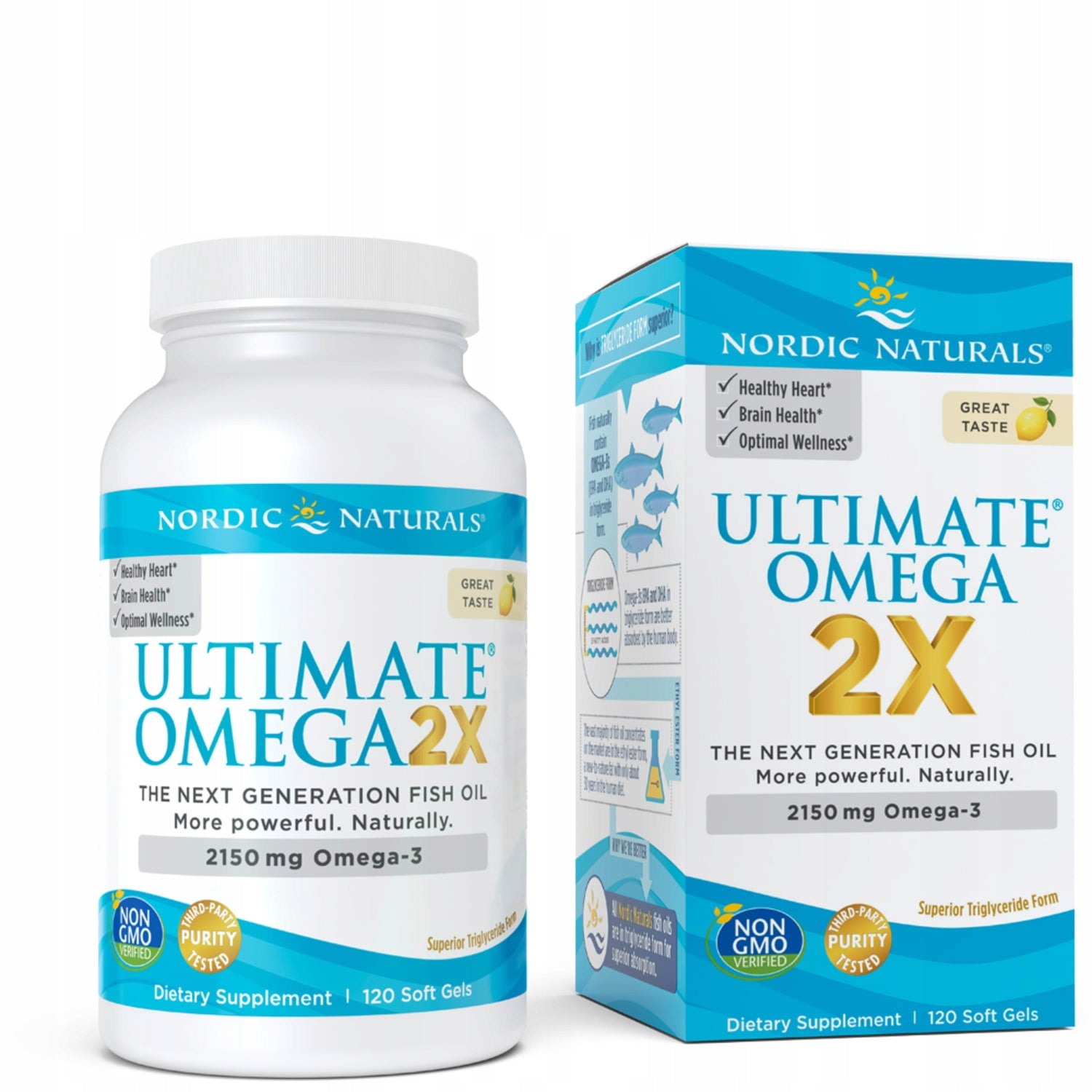 Nordic Naturals Ultimate Omega 2X 2150 mg 120 k FISH OIL EPA DHA FATS Medical device no