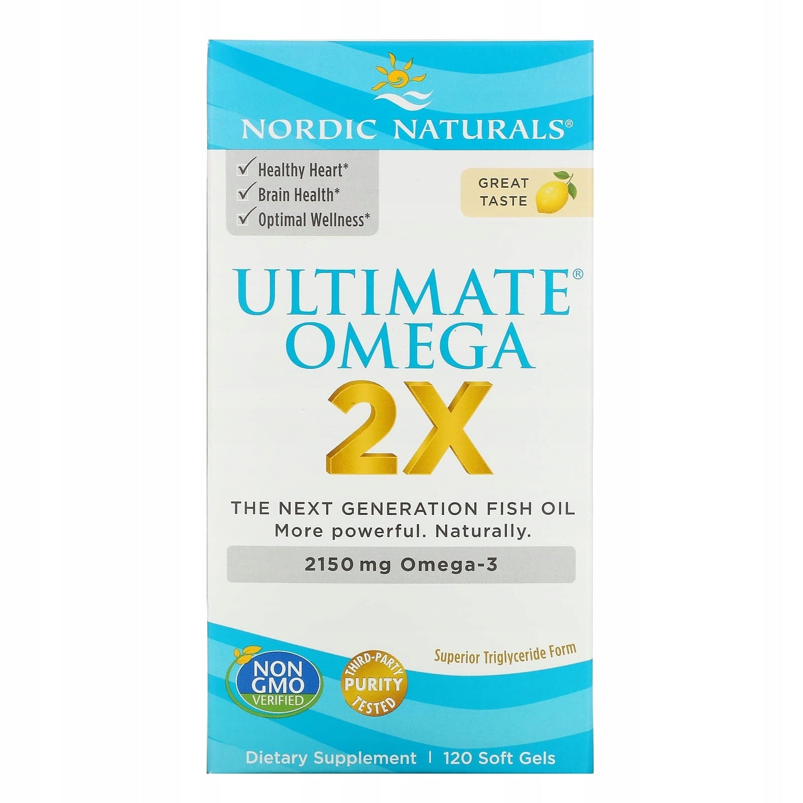 Nordic Naturals Ultimate Omega 2X 2150 mg 120 k FISH OIL EPA DHA FATS Packaging status original