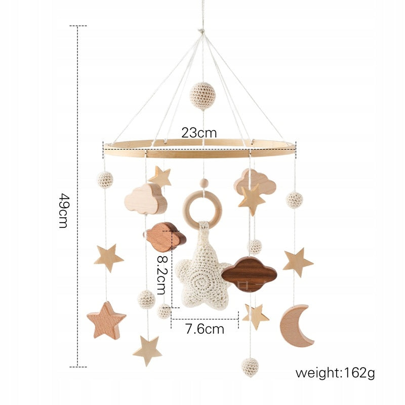 Nordic Wind Starry Bed Bell Amazon Crib Ratt Bed Hand Crochet Dre