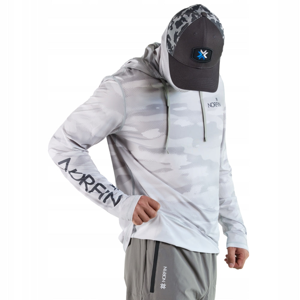 Norfin Sun Pro Guard Hoodie Gray UPF Size XL Manufacturer code 132304-XL