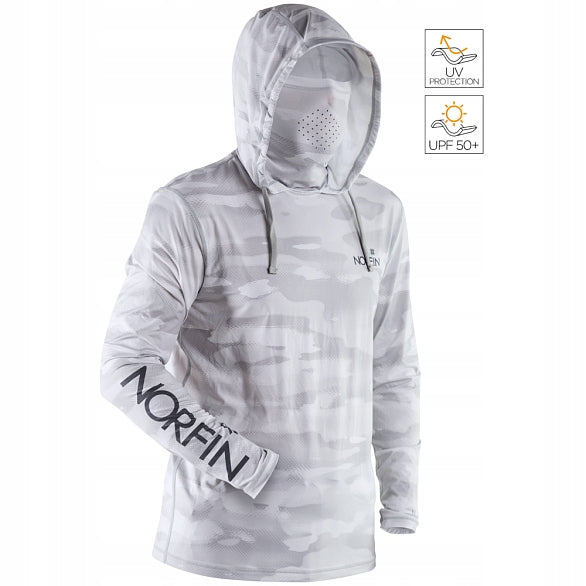 Norfin Sun Pro Guard Hoodie Gray UPF Size XL