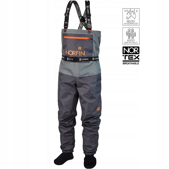 Norfin Waterers Pilot Stockingfoot Gray Size M