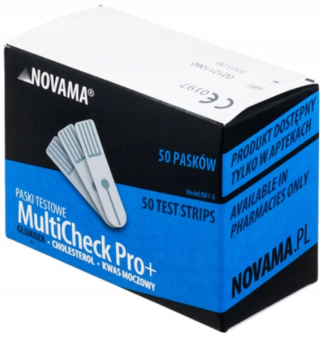 Novama MultiCheck Pro+ glucose test strips 50 pcs.