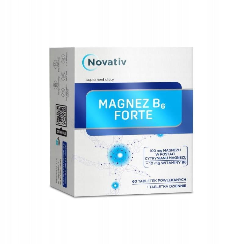 Novativ Magnesium B6 Forte 60 film coated tablets