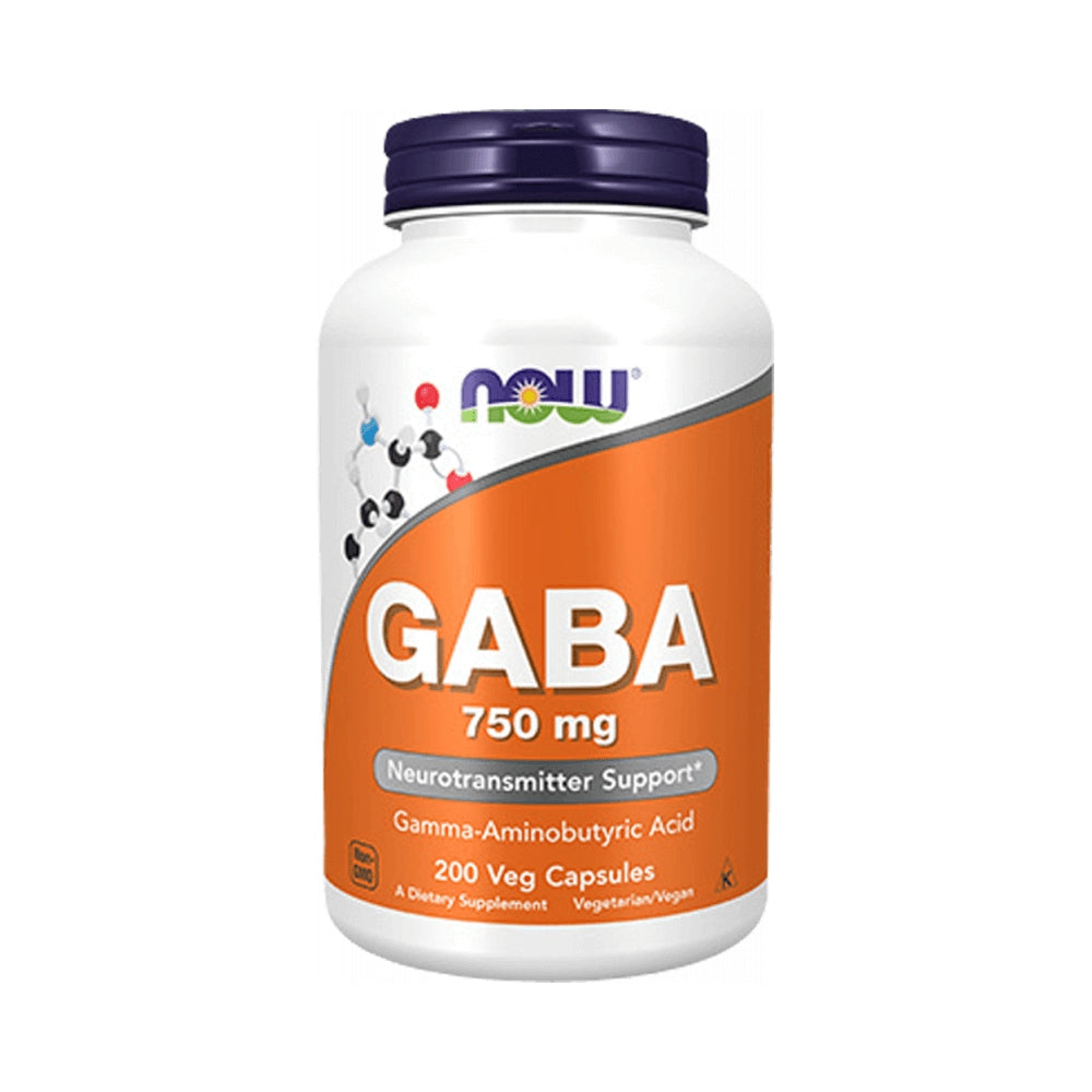 Now Foods GABA 750mg (200 vcaps) Unflavored