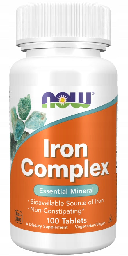 Now Foods IRON COMPLEX Iron BISGLYATE IRON Vitamins Immunity 100tab