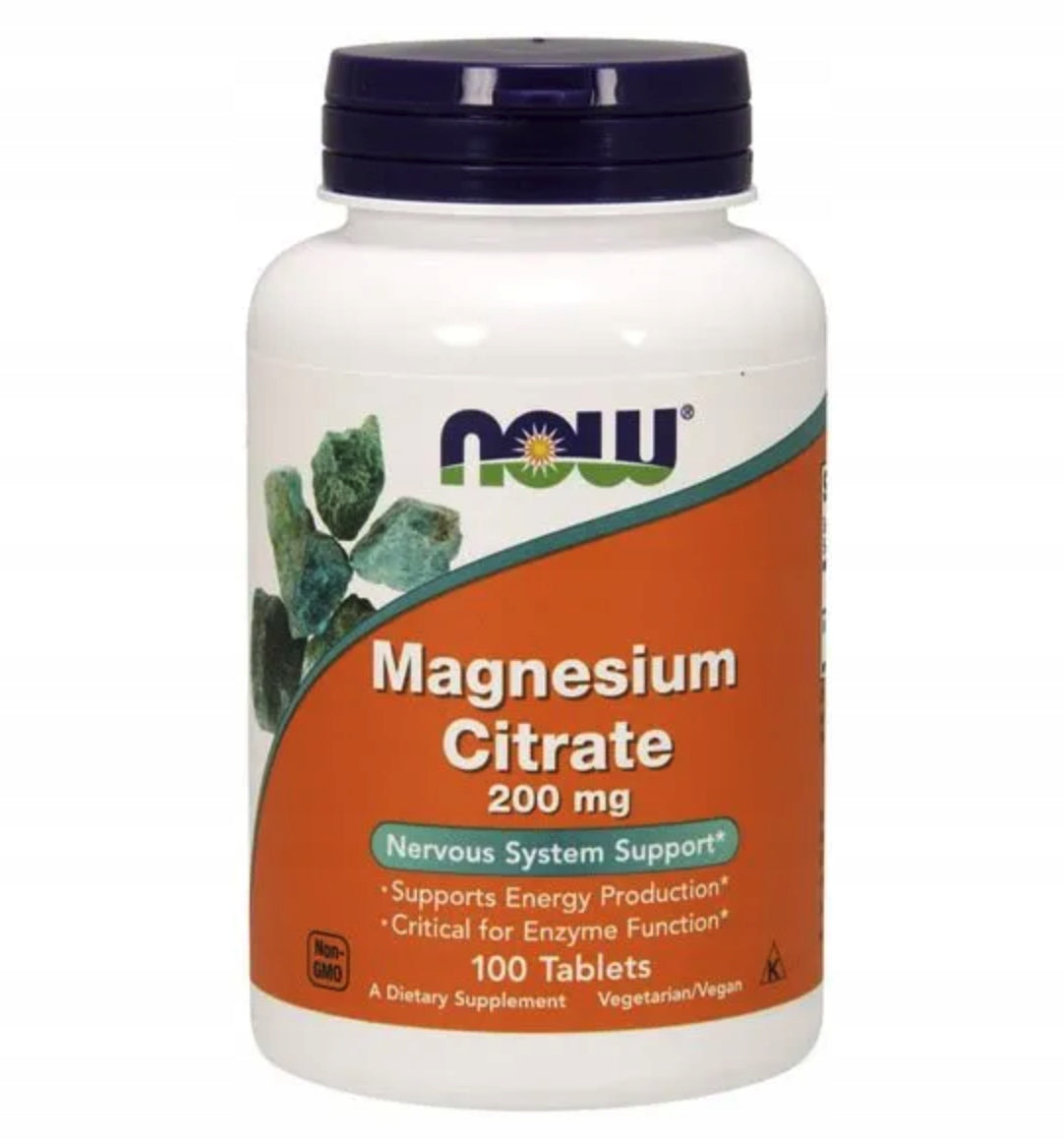 Now Foods Magnesium Citrate 200mg 100 Tablets